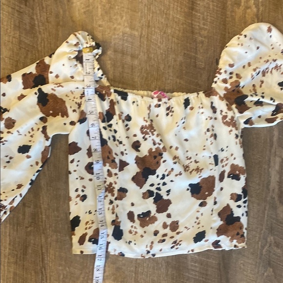 NWT Buddy Love Bailey Texas Top Cow Print Size M - Picture 5 of 7